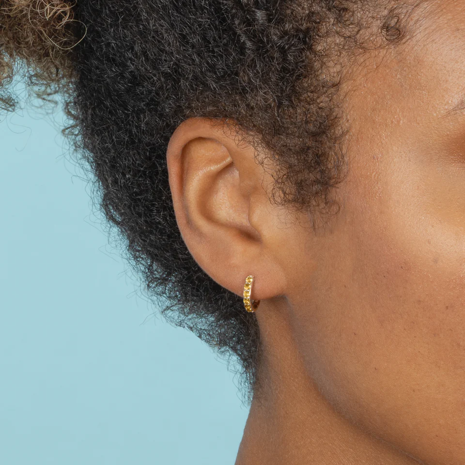 The Large Biggie - Citrine / 14k Yellow Gold