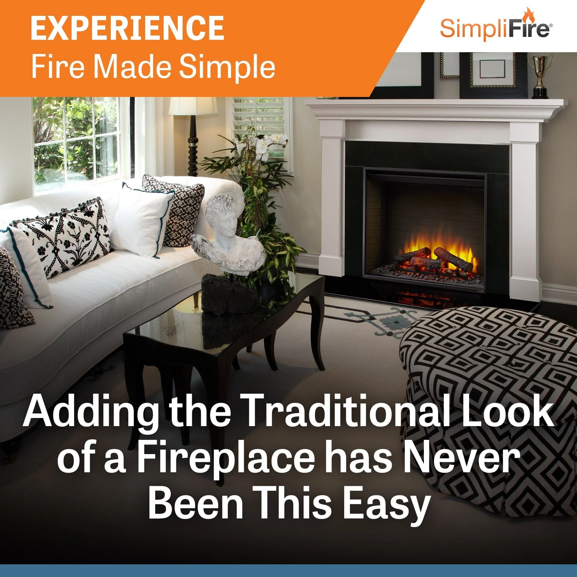 SimpliFire 30-In Built-In Electric Fireplace