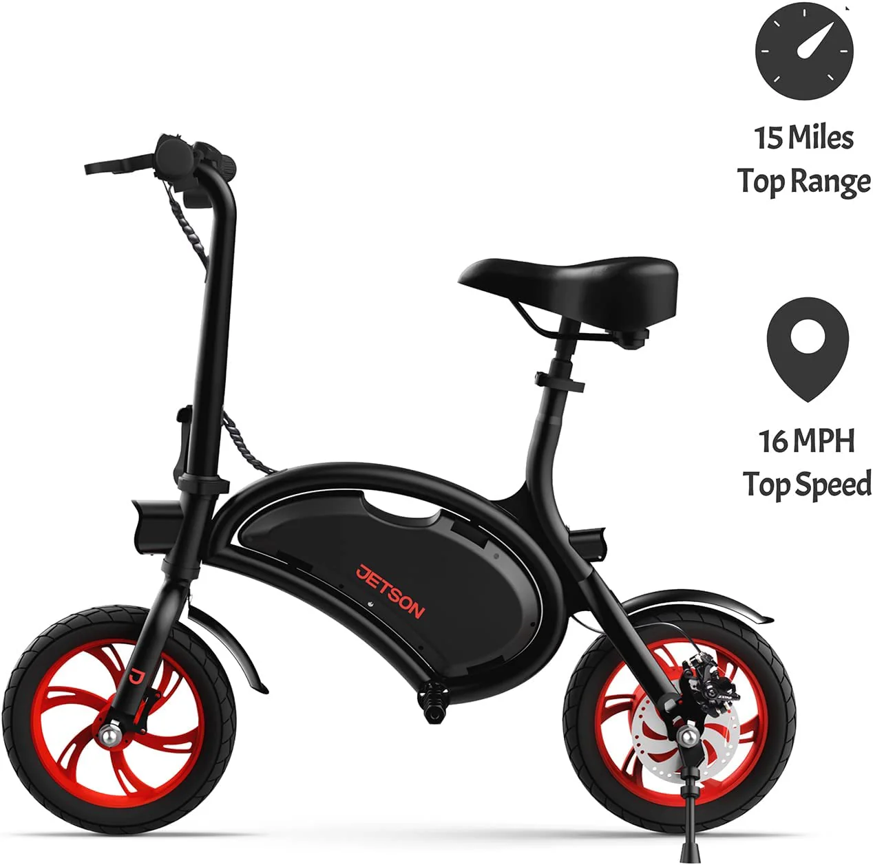 Folding Electric Ride On, Easy-Folding Built-In Carrying Handle, Lightweight Frame, LED Headlight, Rechargeable Battery, Ages 12+