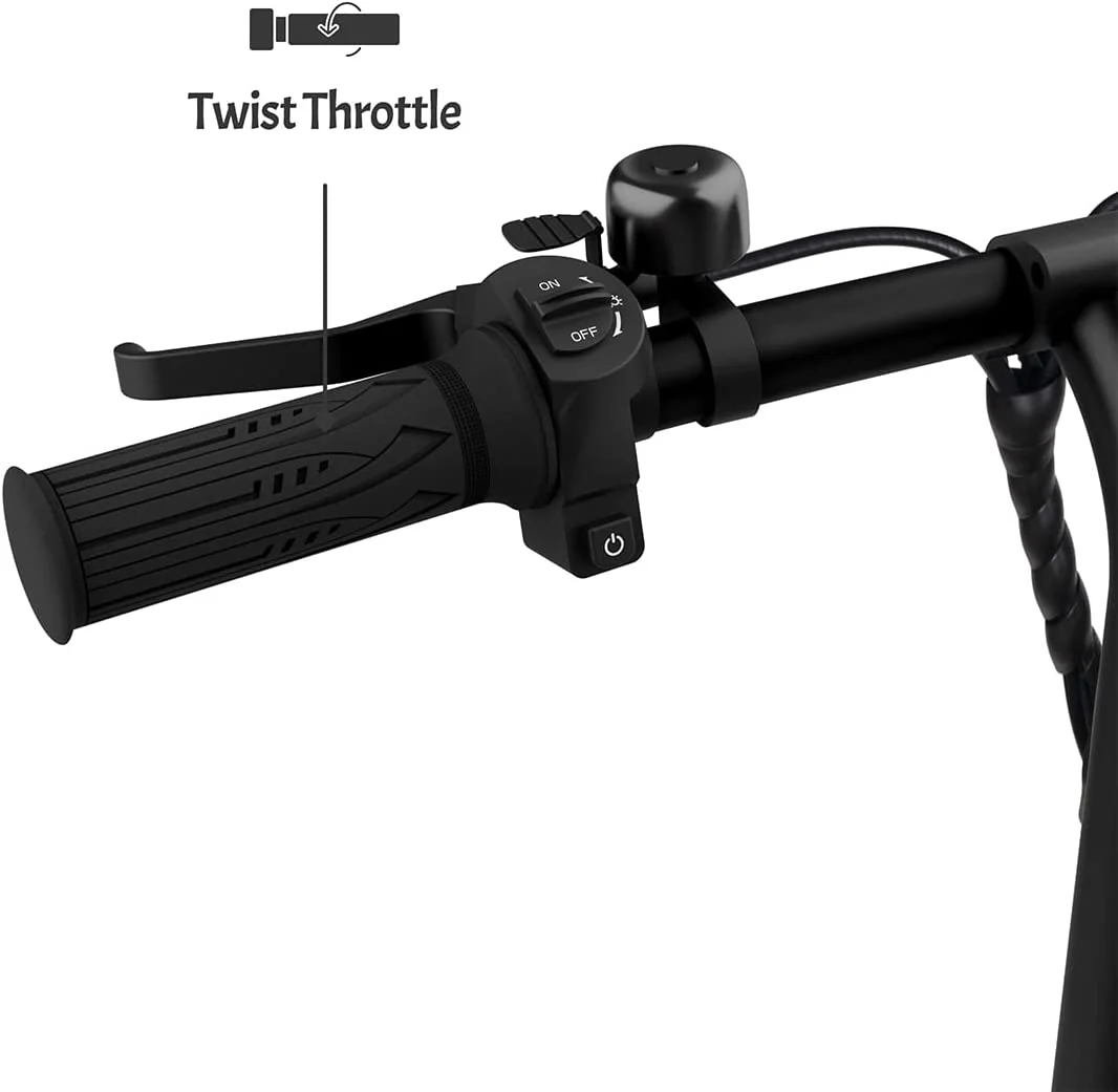 Folding Electric Ride On, Easy-Folding Built-In Carrying Handle, Lightweight Frame, LED Headlight, Rechargeable Battery, Ages 12+