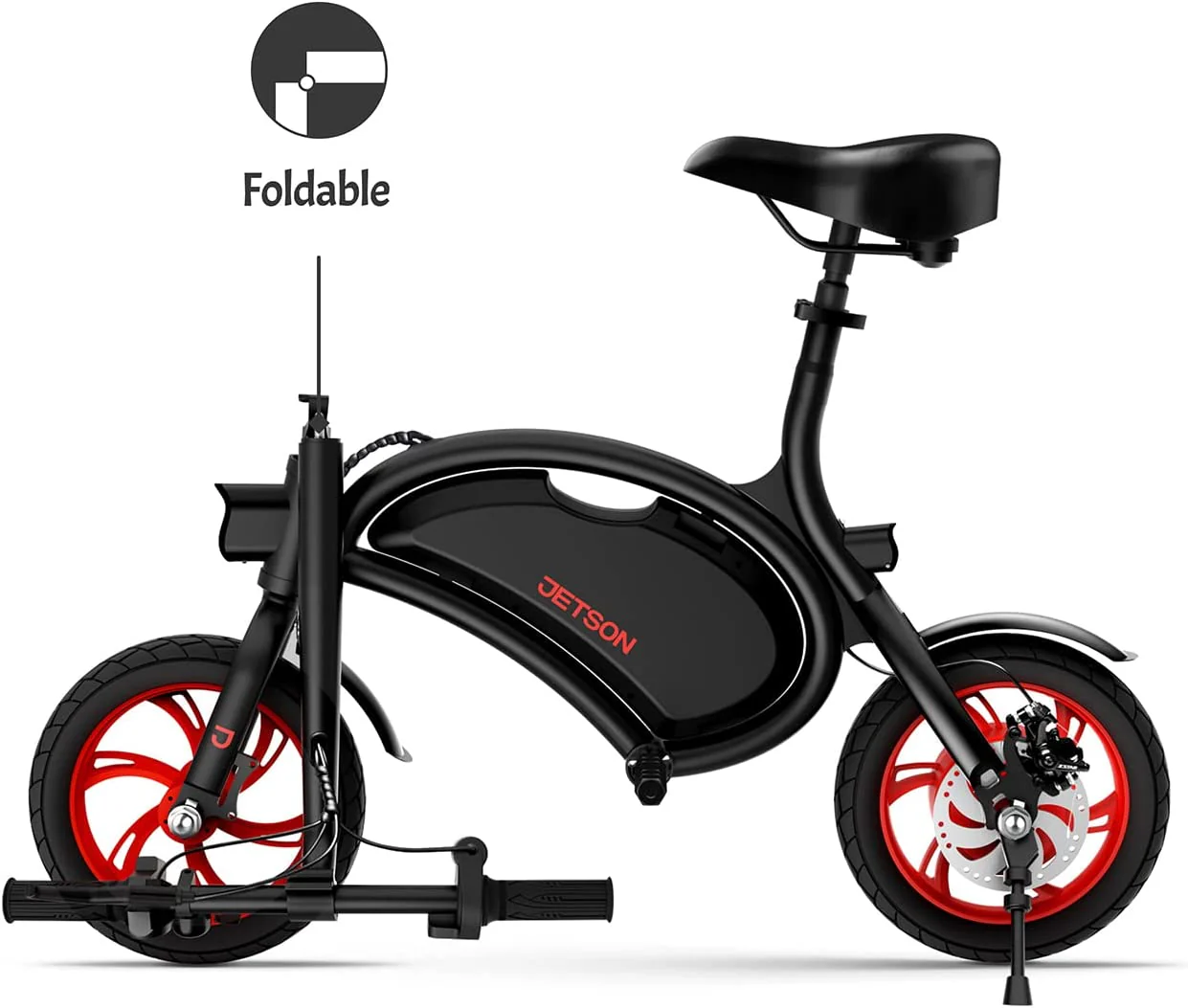Folding Electric Ride On, Easy-Folding Built-In Carrying Handle, Lightweight Frame, LED Headlight, Rechargeable Battery, Ages 12+