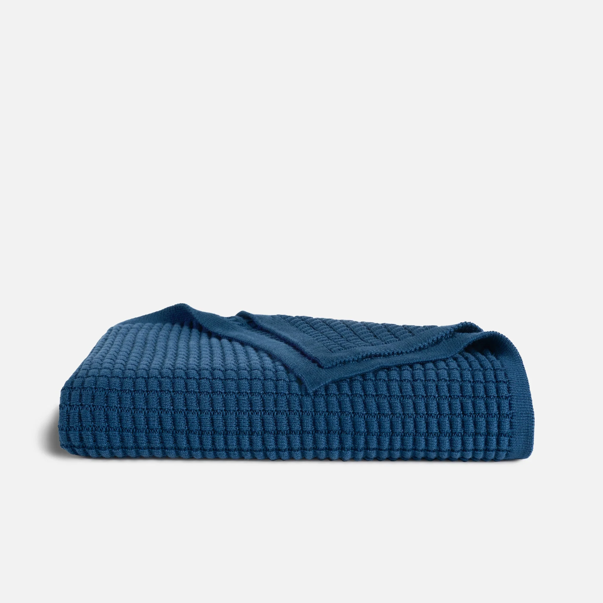 Grid Knit Cotton Throw Blanket - Last Call