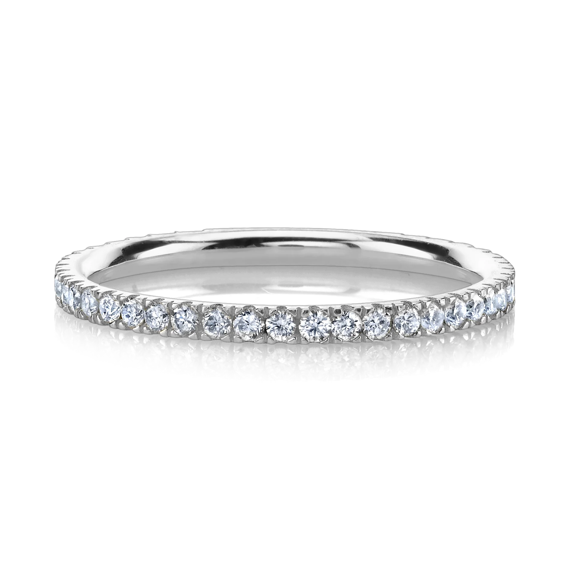 Perfect Eternity Band - White Diamond / 14k White Gold
