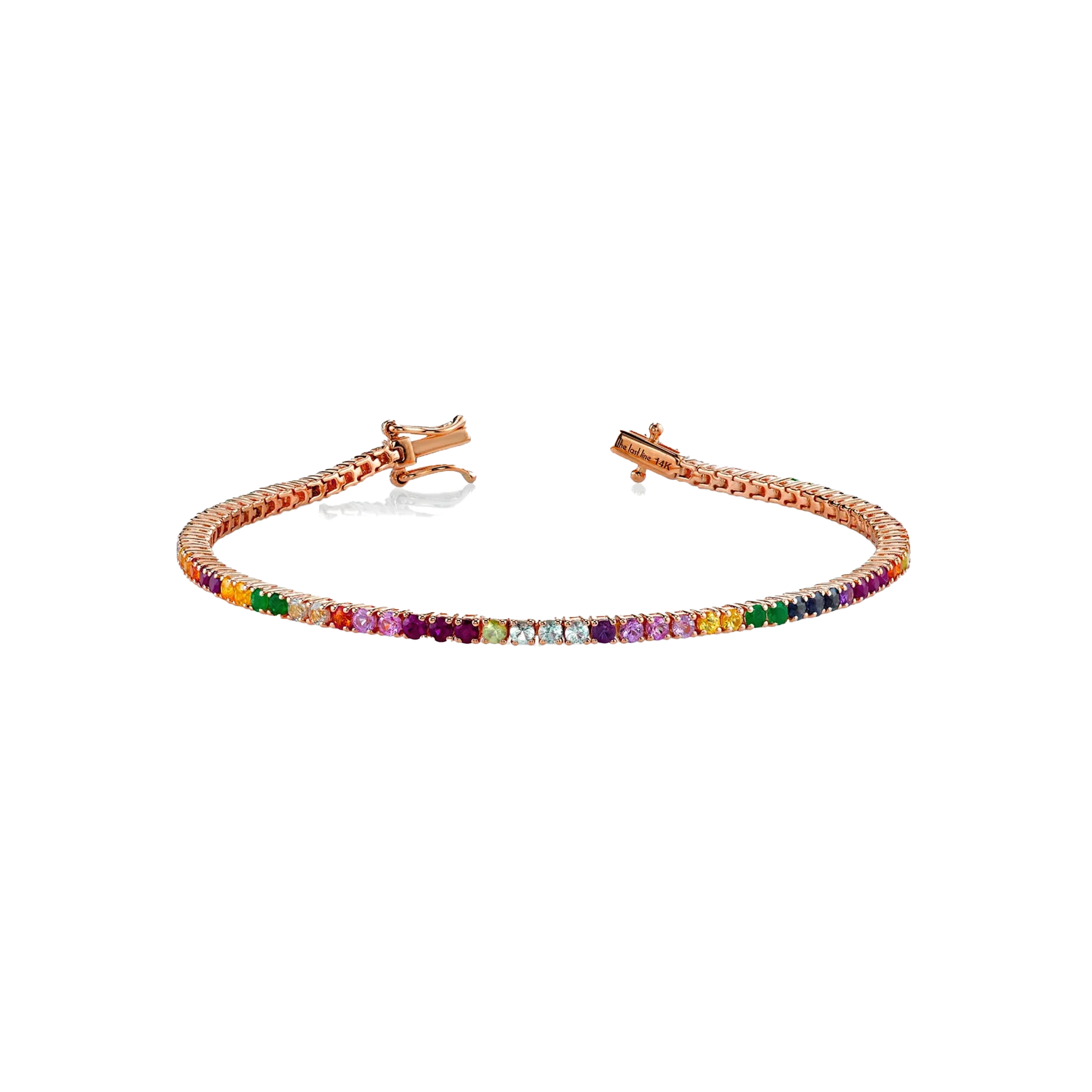 The Perfect Tennis Bracelet - Rainbow / 14k Rose Gold