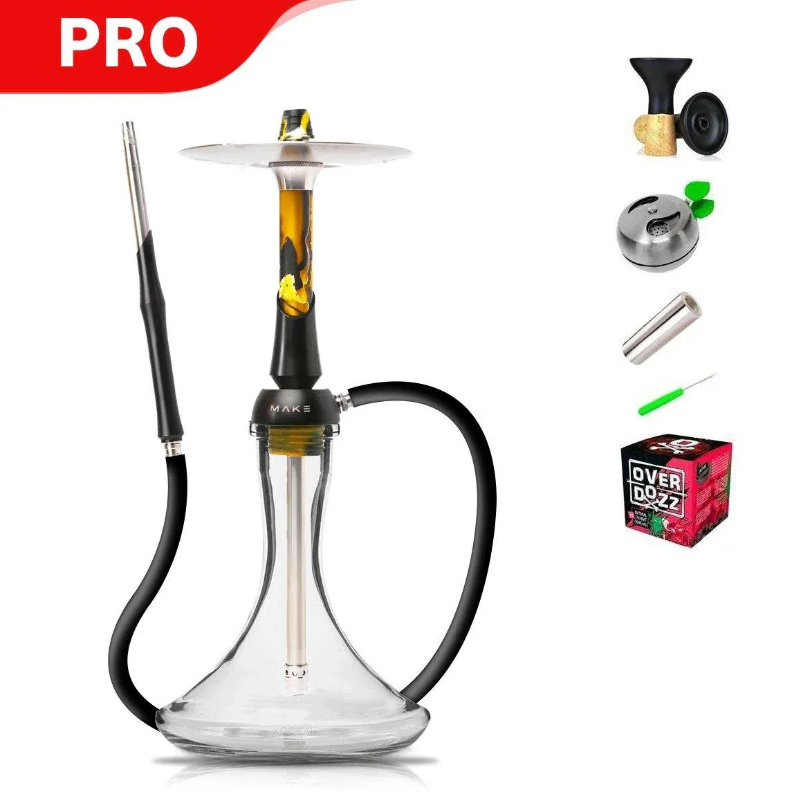 Make Hookah With Base Shisha Set - Yellow Acrylic