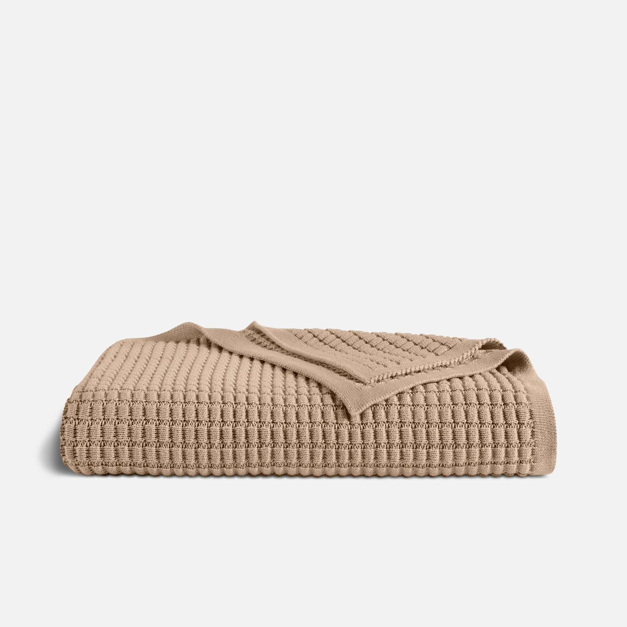 Grid Knit Cotton Throw Blanket - Last Call