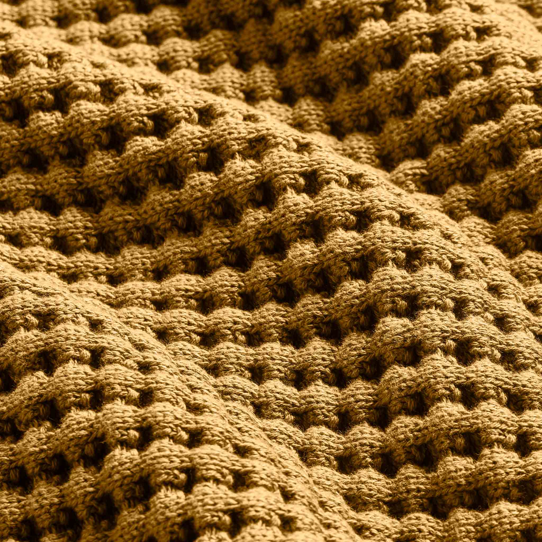 Chunky Waffle Knit Throw Blanket