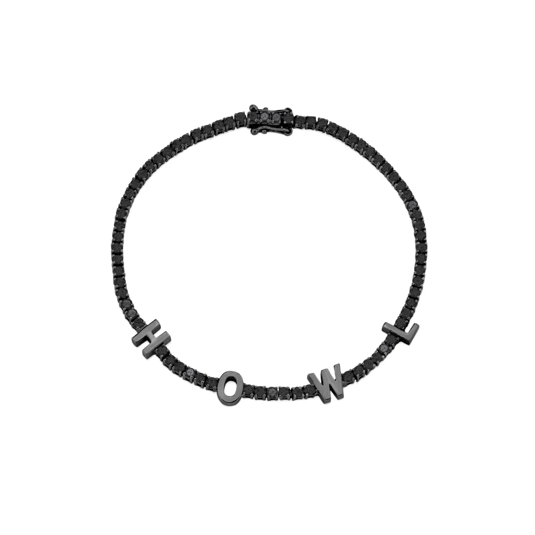 The Perfect Personalized Tennis Bracelet - Black Diamond / 14k Black Gold
