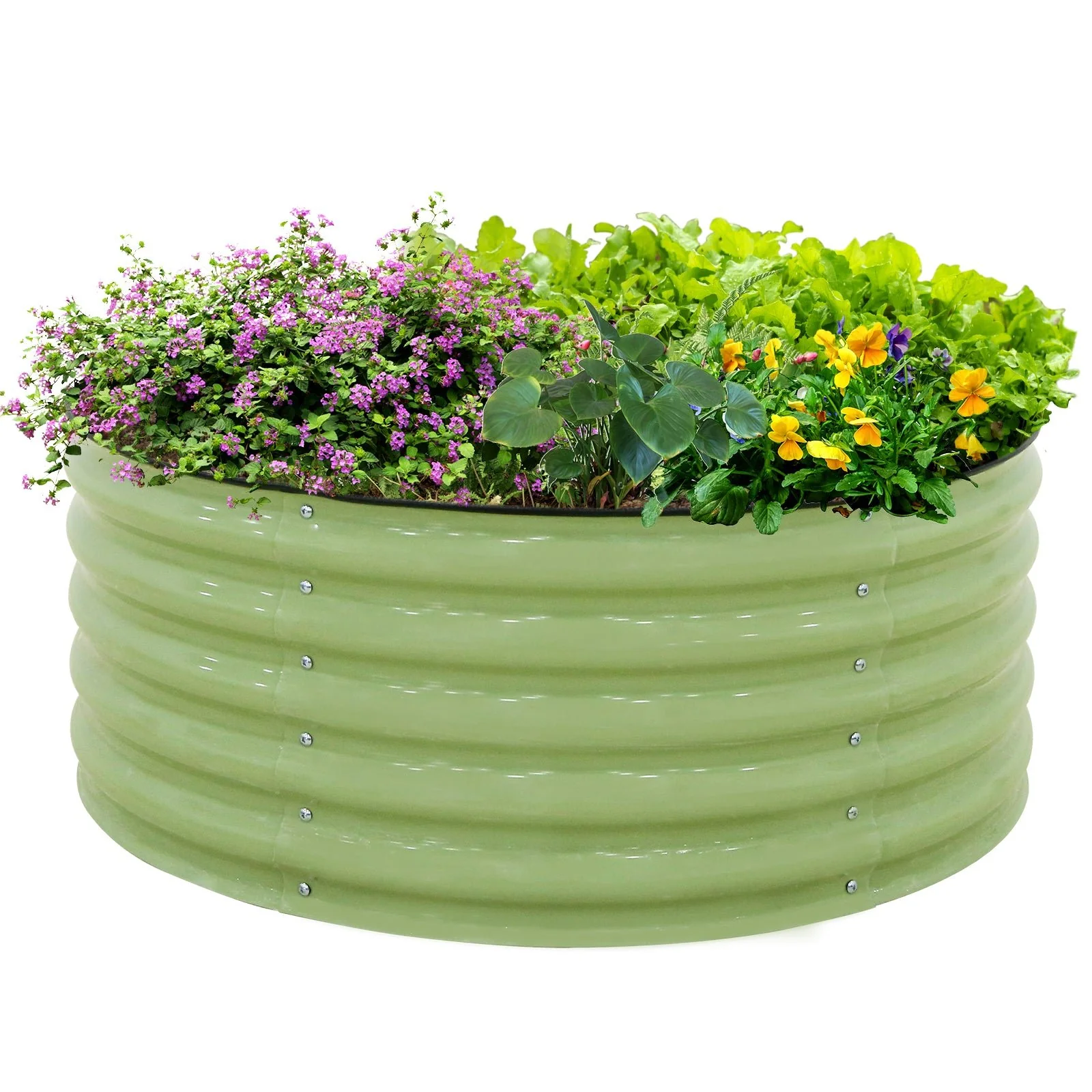 42'' Round 17'' Tall Raised Garden Bed Planter