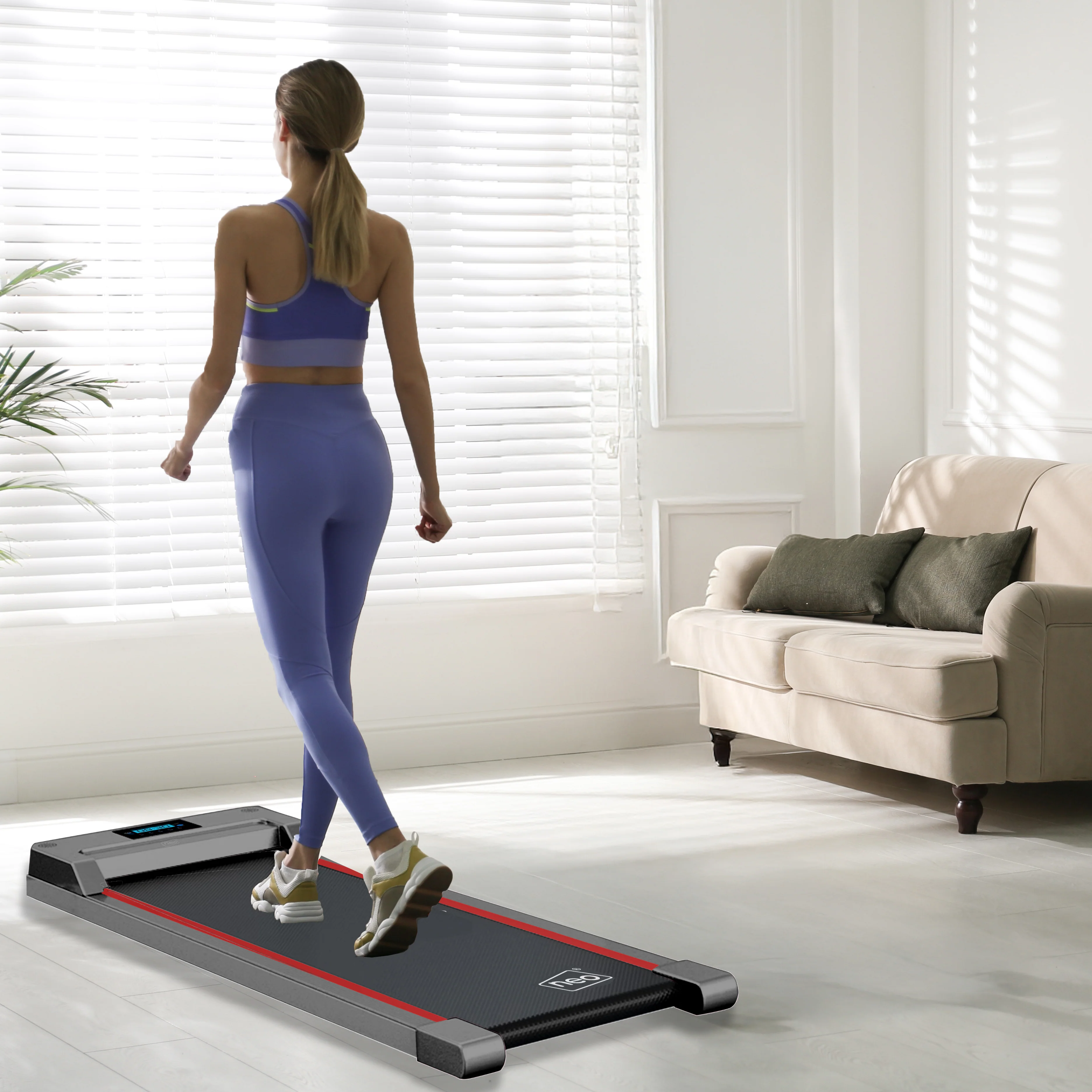 Neo Black Portable Walking Pad Treadmill