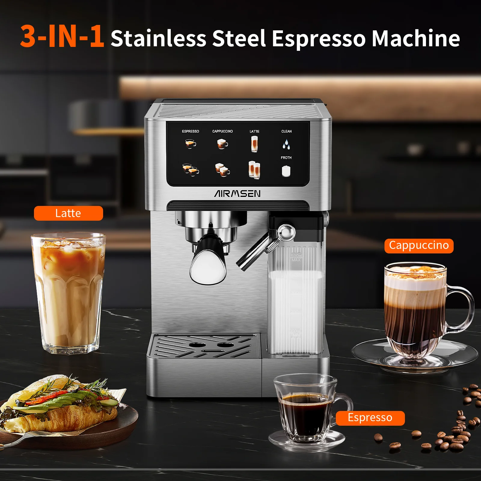 20 Bar Espresso Machine with Automatic Milk Frother
