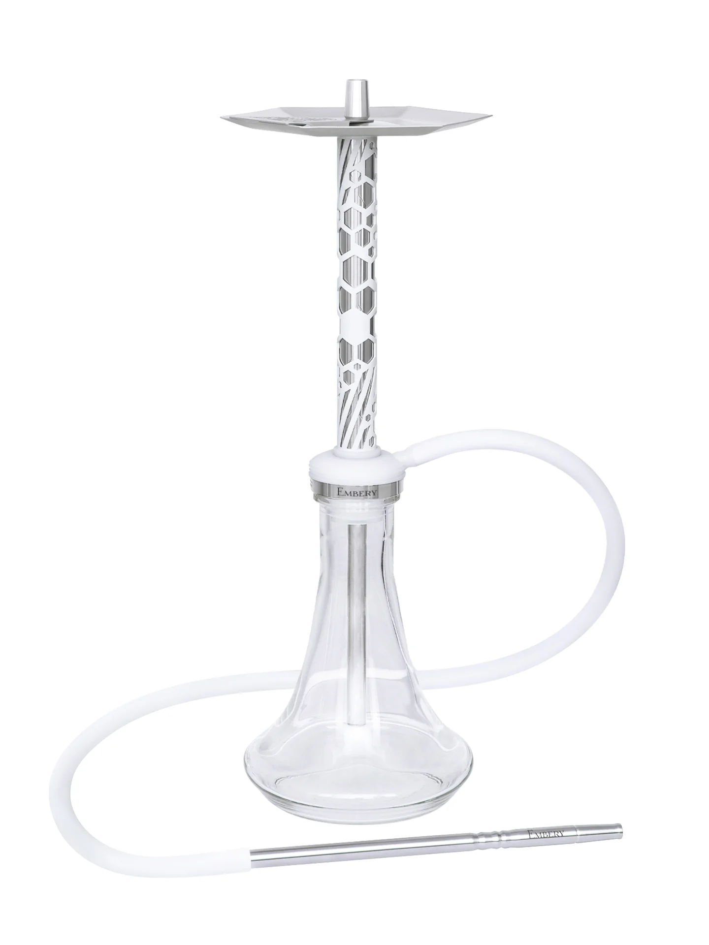 Embery Mono-H 4.0 Hookah - Silver/Snow
