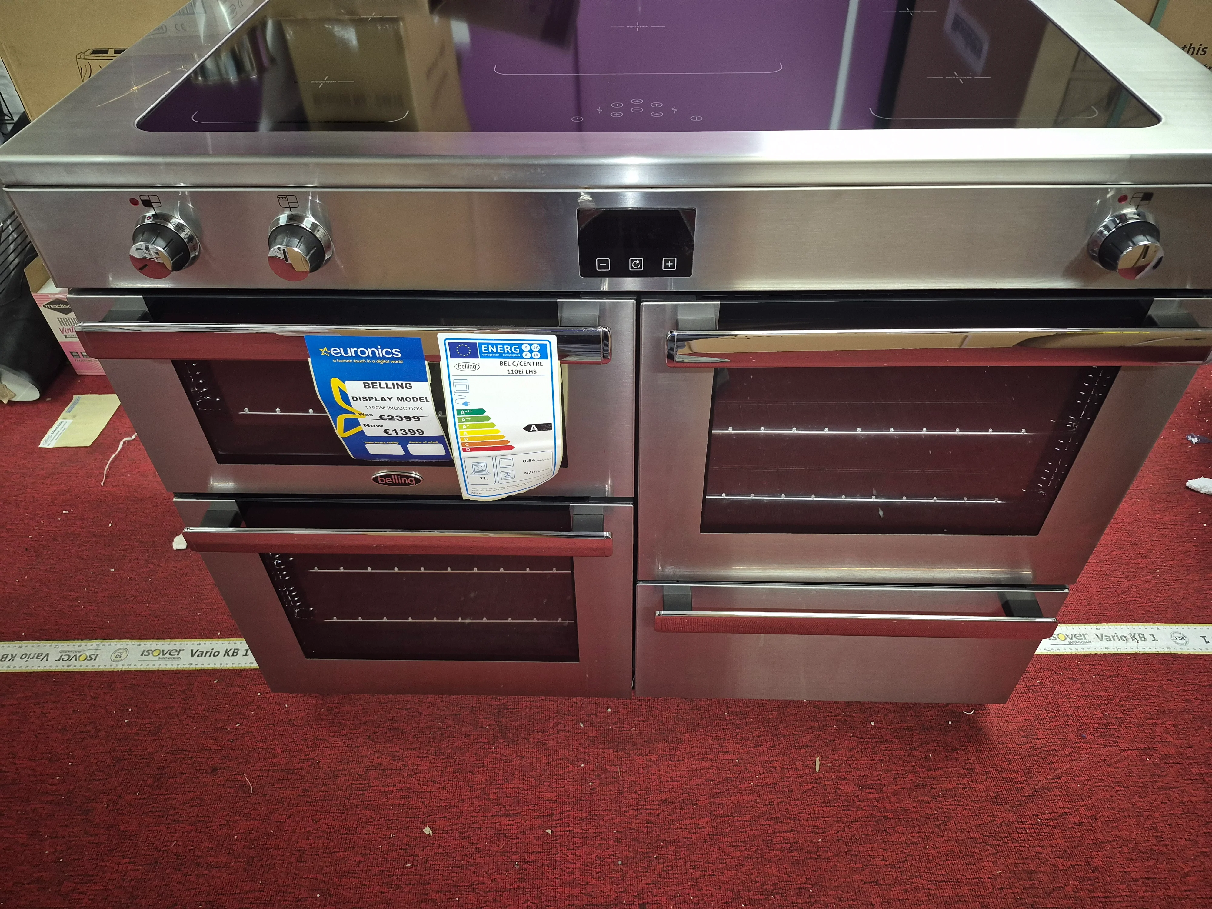 *Display Model* Belling Cookcentre 110cm Electric Induction Range Cooker - Stainless Steel