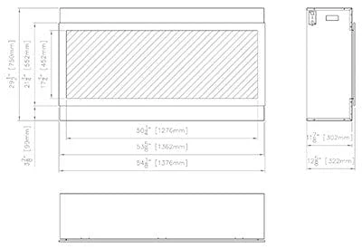 Remii 55-In Extra Tall Deep Built-In Electric Fireplace