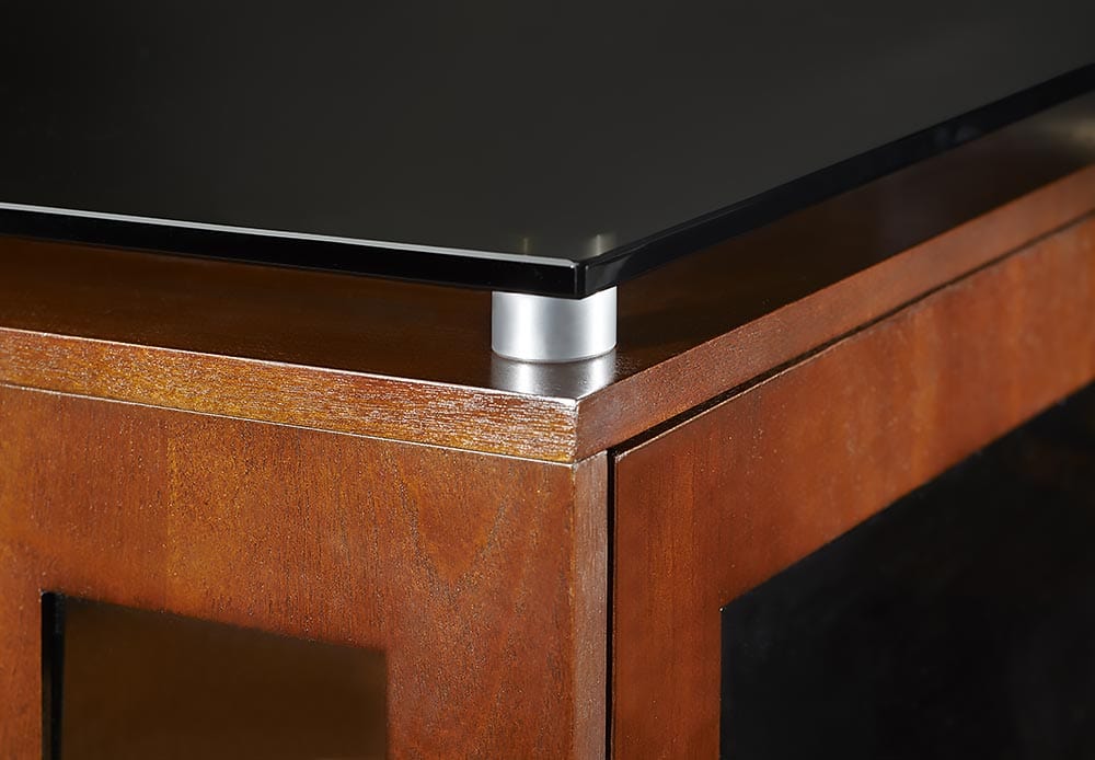 Shelton Electric Fireplace Media Console in Burnished Walnut