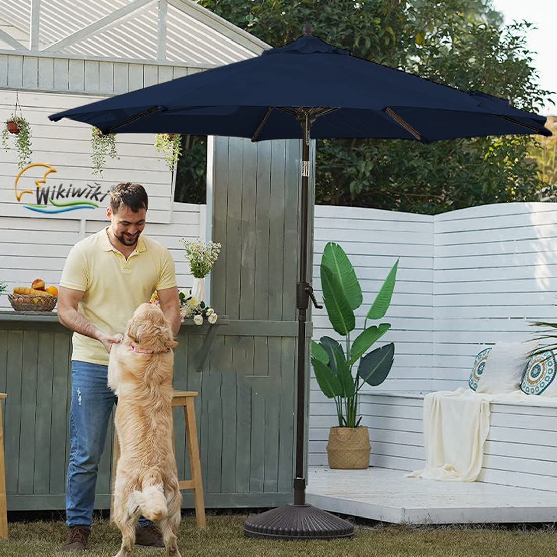 9 FT 3 Tier Patio Umbrella Outdoor Market Umbrellas