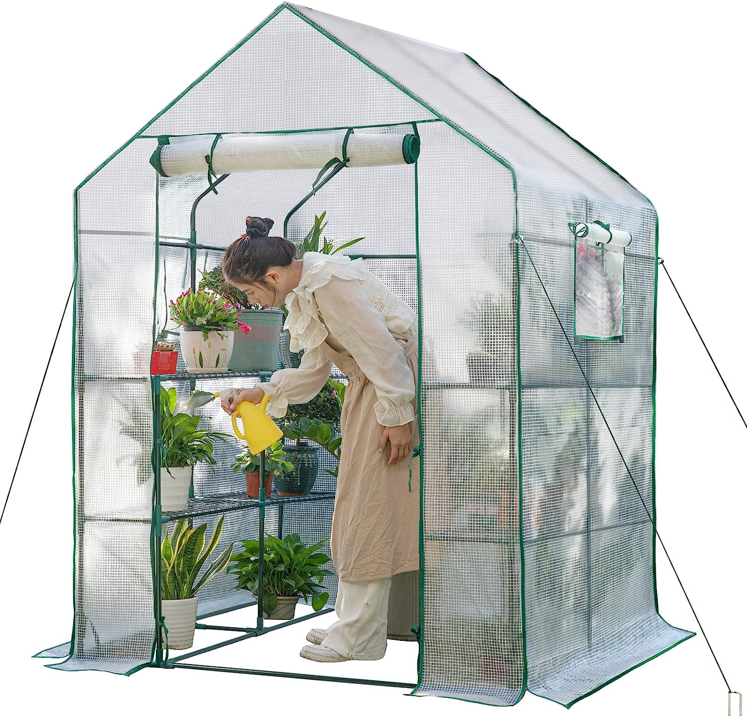 Greenhouses for Outdoors, Portable Walk in Greenhouse for Garden Plants That Need Frost Protection and Away from Pests and Animals
