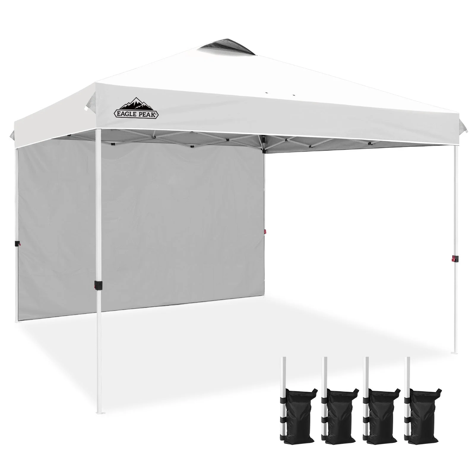 12x12 Commercial Heavy Duty Pop up Canopy with 1 Sidewall