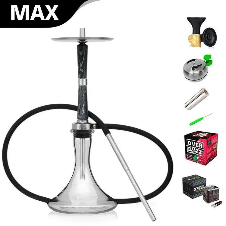 Ash Wood Hookah Electro Storm V2 Shisha Set - Dark Nights