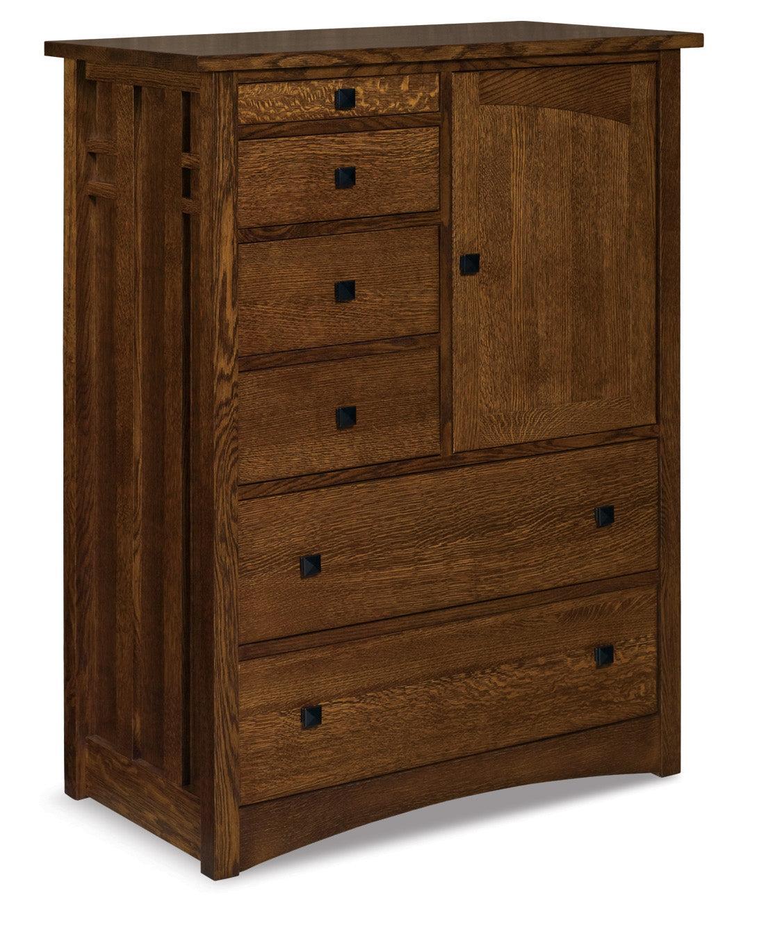 Amish Kascade Six Drawer One Door Gentleman Chest