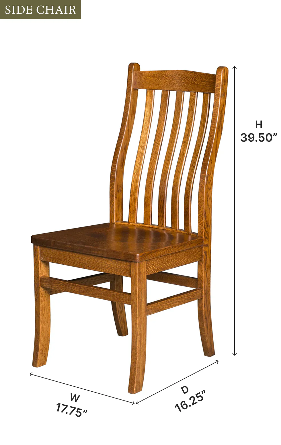 Amish Lincoln Dining Chair - Quick Ship