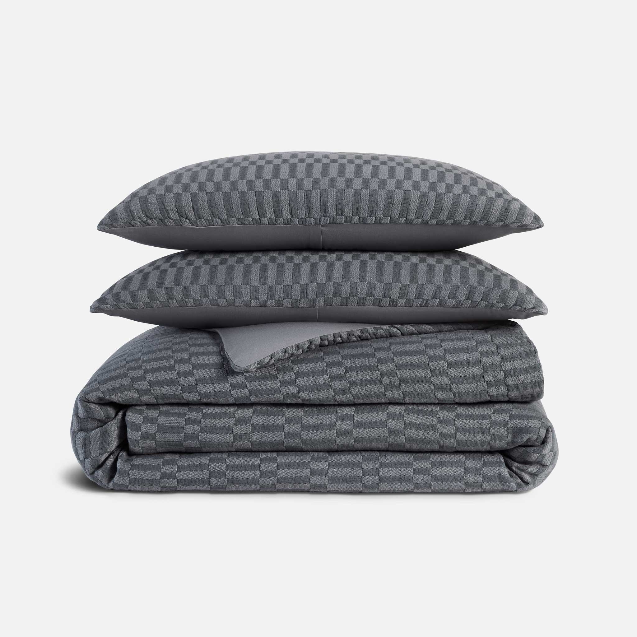 Woven Checkerboard Duvet Set