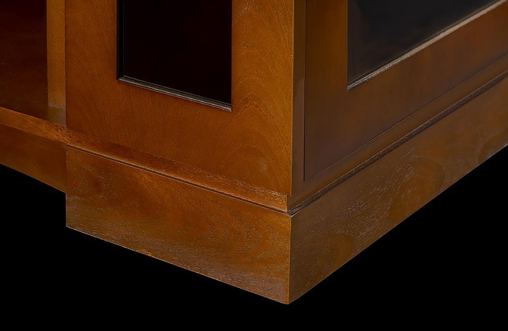 Shelton Electric Fireplace Media Console in Burnished Walnut