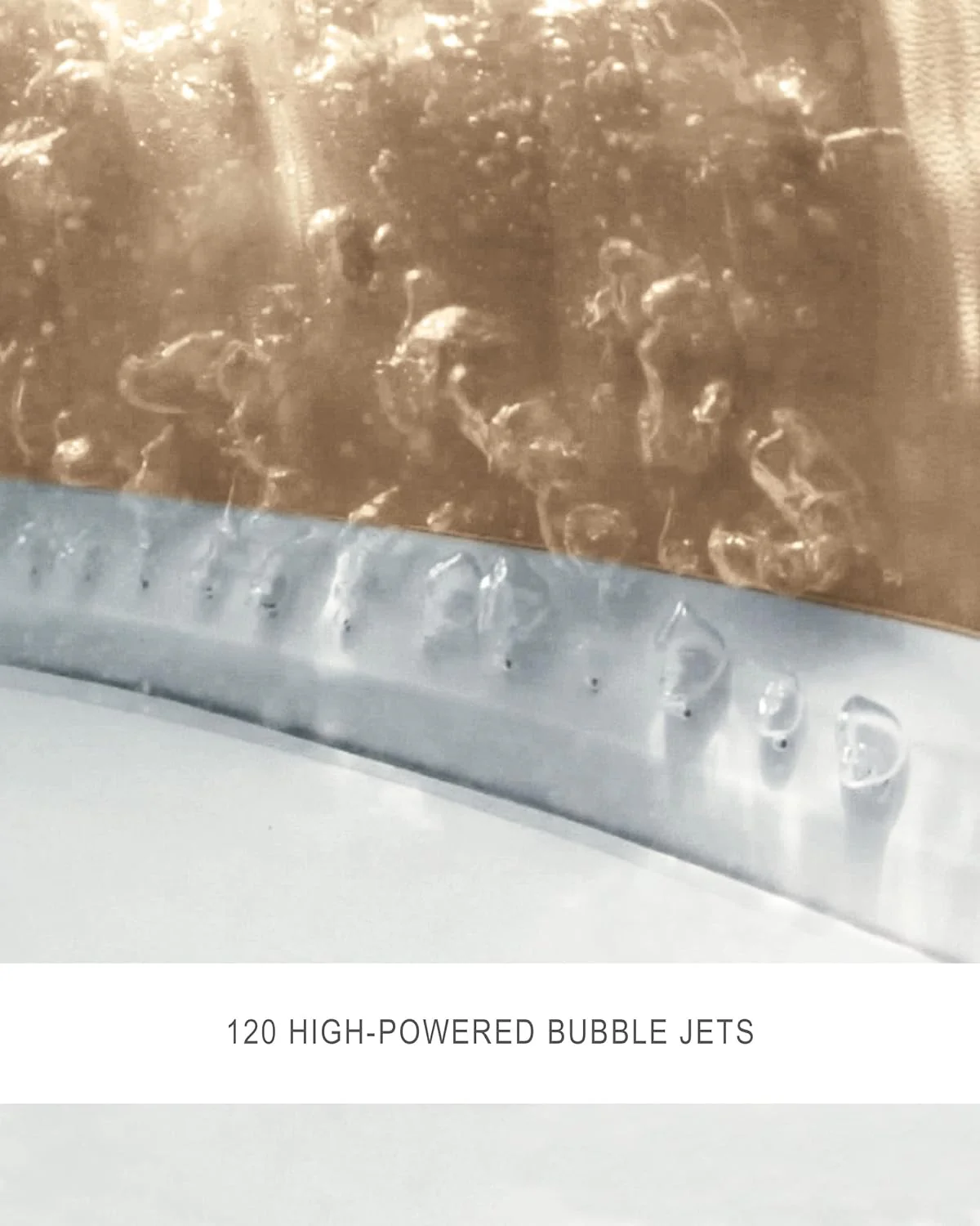 Bubble Massage Inflatable Hot Tub Spa Set, with 120 Jets, Push Button Control Panel, and Spa Cover