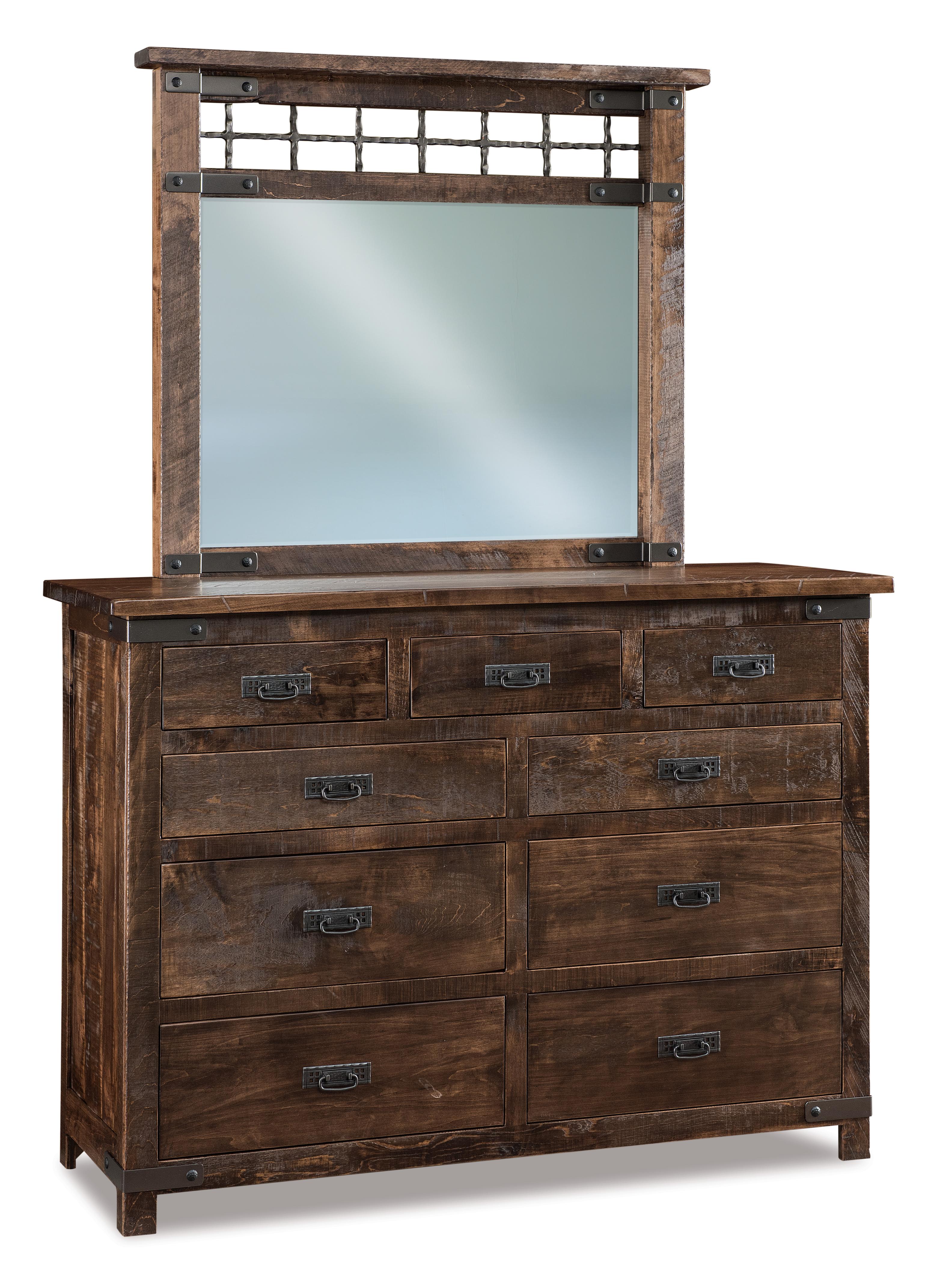 Amish Ironwood Nine Drawer Dresser
