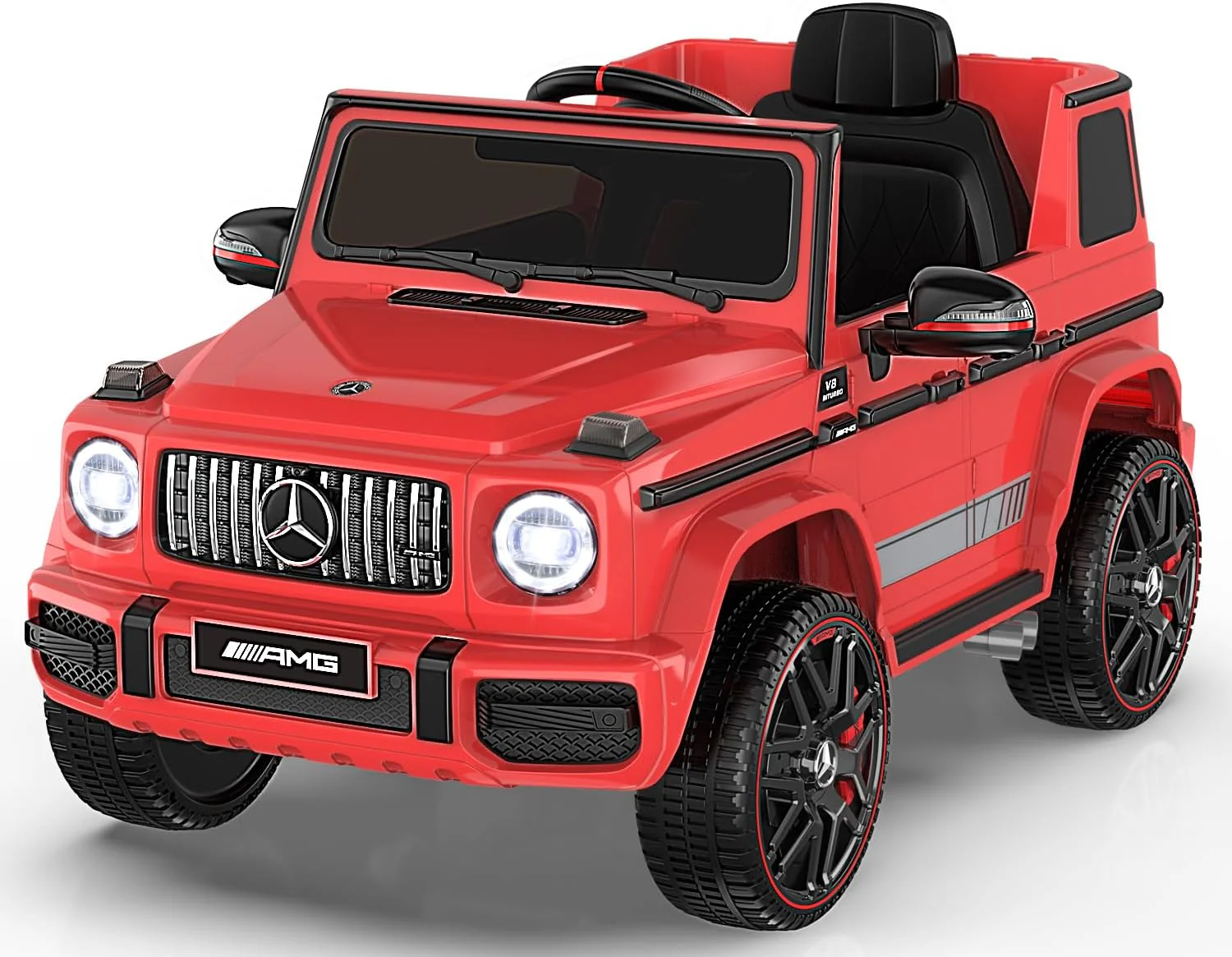 Car for Kids, 12V Ride on Car w/ Parent Remote Control, Low Battery Voice Prompt, LED Headlight, Music Player & Horn, Soft Start