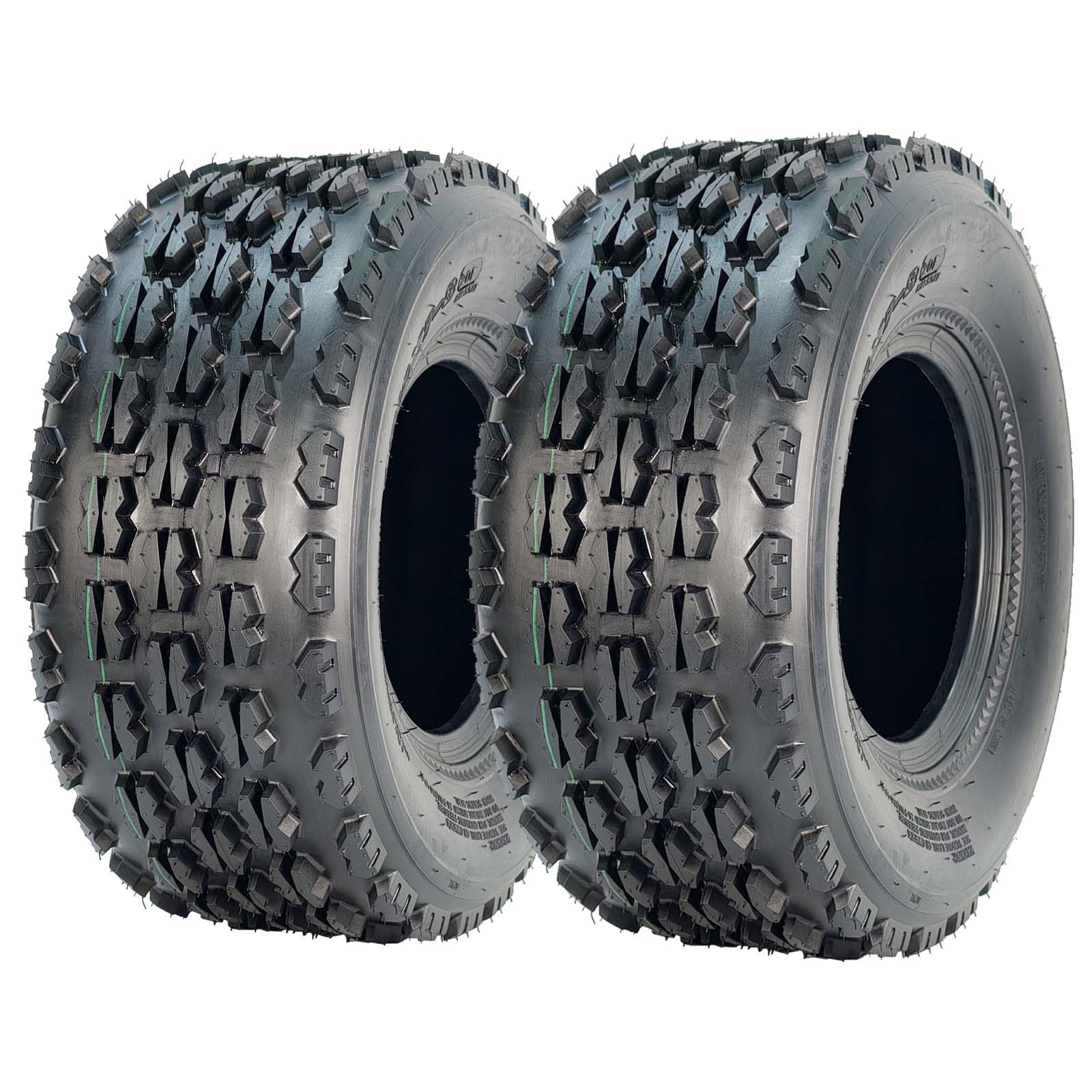 Garvee 19x7-8 ATV/UTV Knobby Sport Tires - Front 19x7x8 Mini Bike Tires, 4-Ply Tubeless All-Terrain, Black