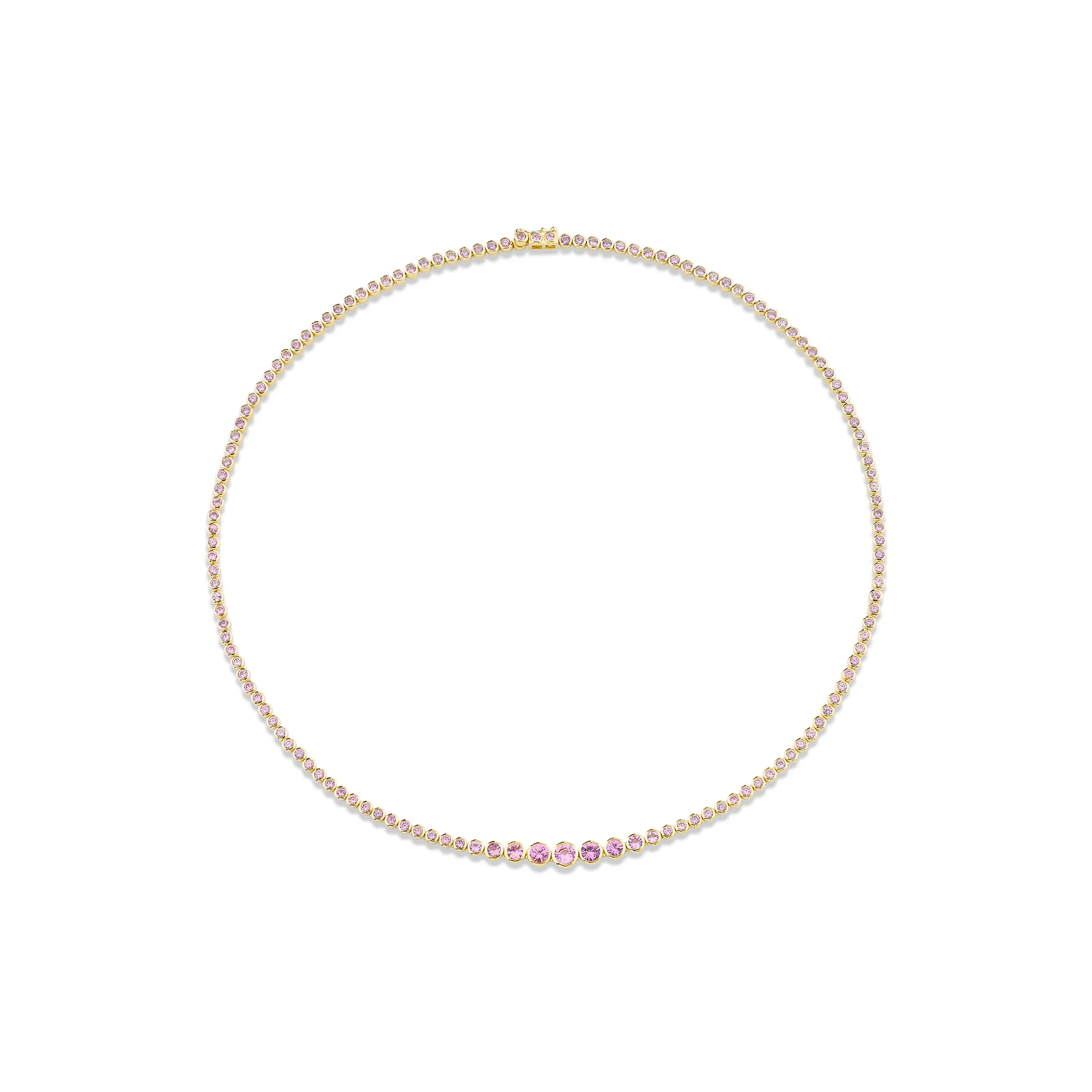 Riviera Necklace - Pink Sapphire / 14k Yellow Gold