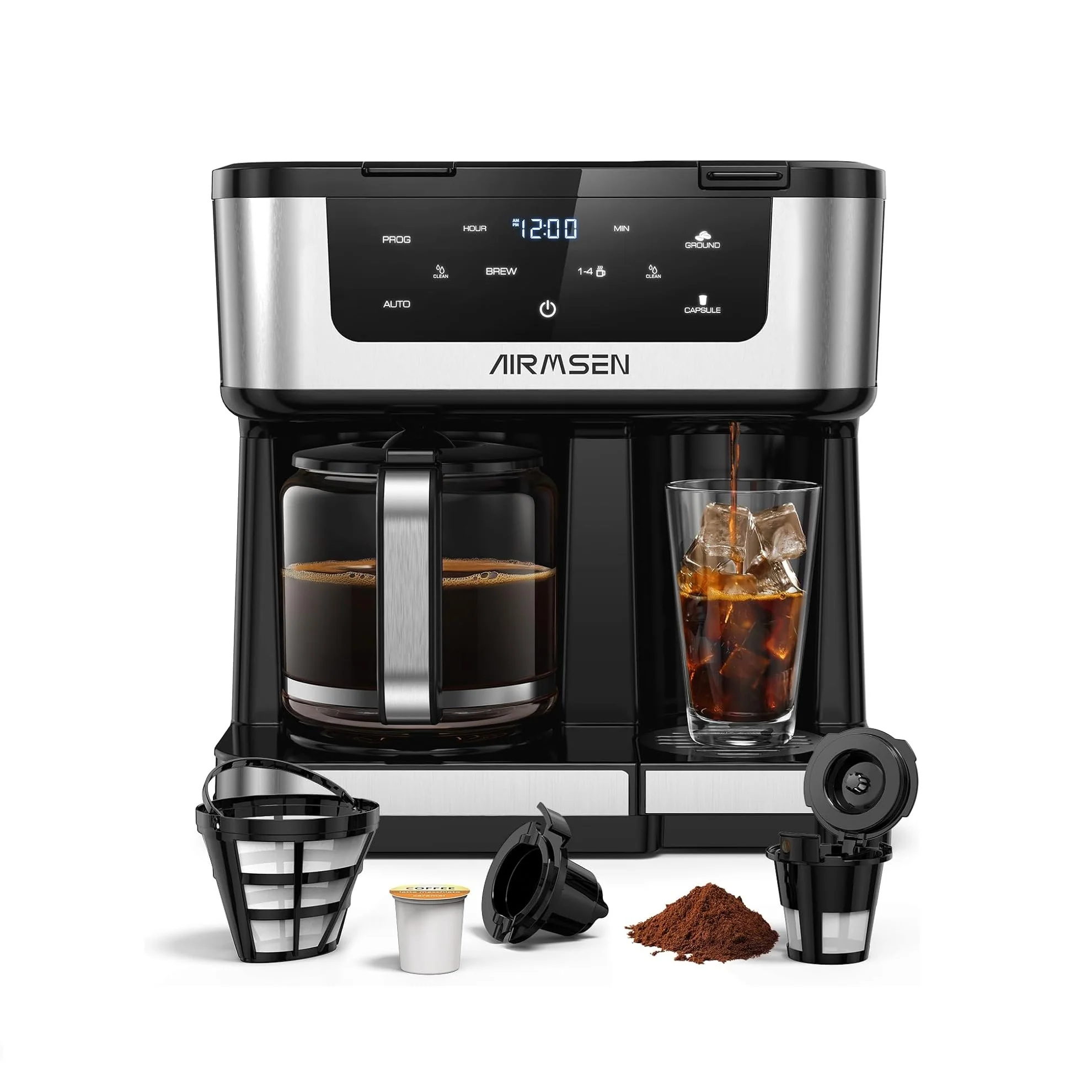 AIRMSEN 12-Cup Programmable Dual Coffee Maker