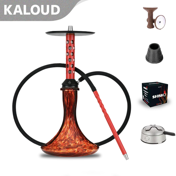 Bodo M-1 Short Hookah - Red