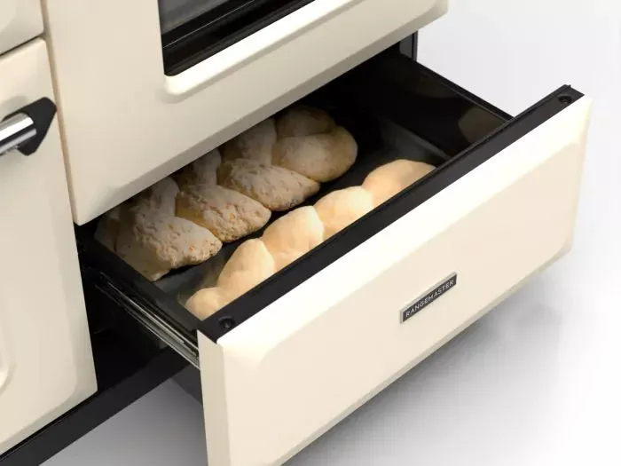 Rangemaster Classic Deluxe OC 110cm Dual Fuel Range Cooker | Pale Cream/Chrome | CLDLO110DFPPCR/CM1