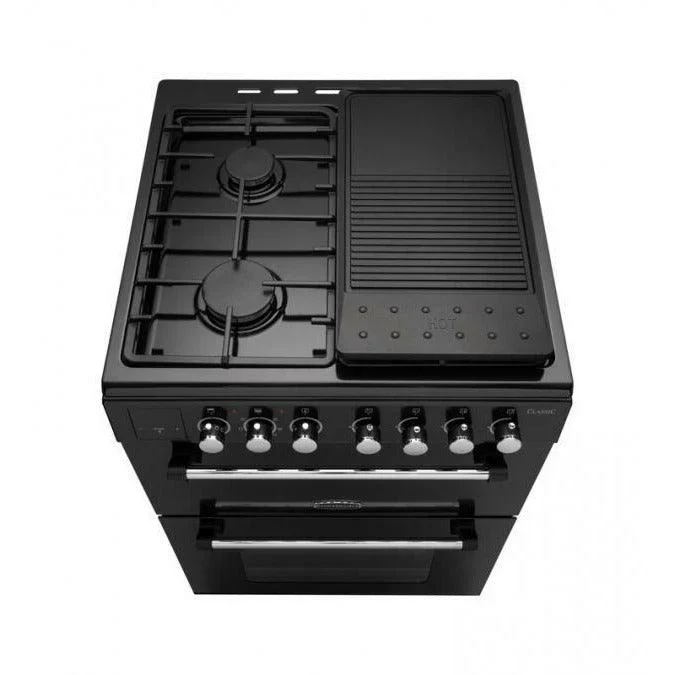 Rangemaster Classic 60cm All Gas Cooker - Black & Chrome | CLA60NGFBL/C