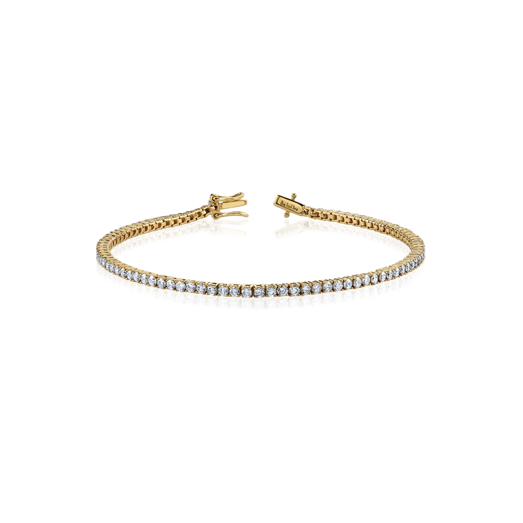 The Perfect Tennis Bracelet - White Diamond / 14k Yellow Gold