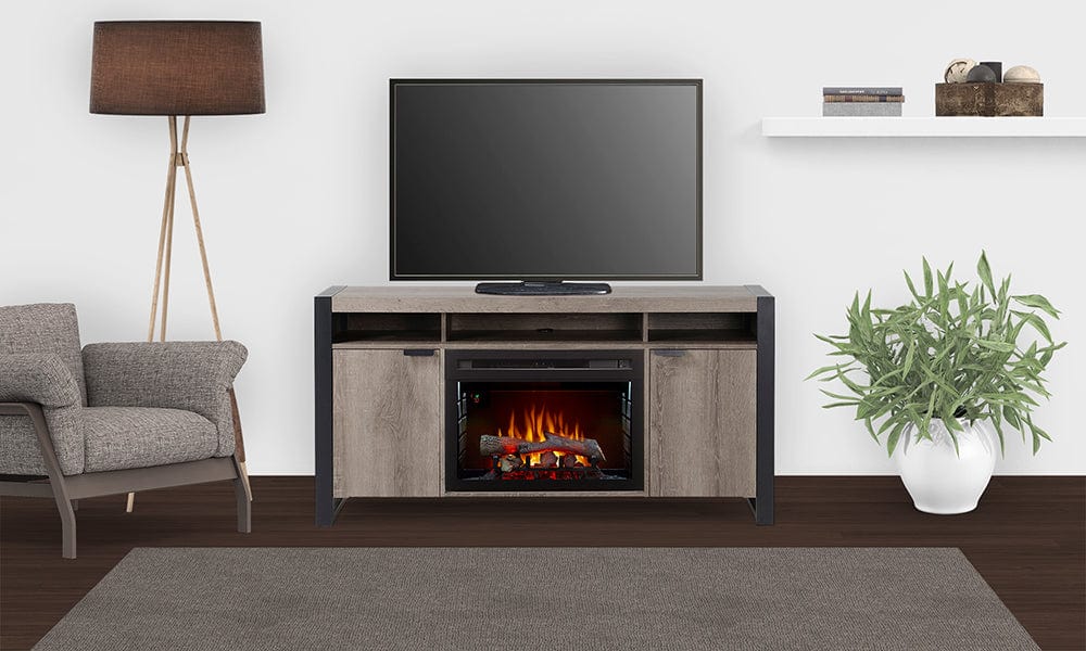 Pierre Electric Fireplace Entertainment Center in Steeltown