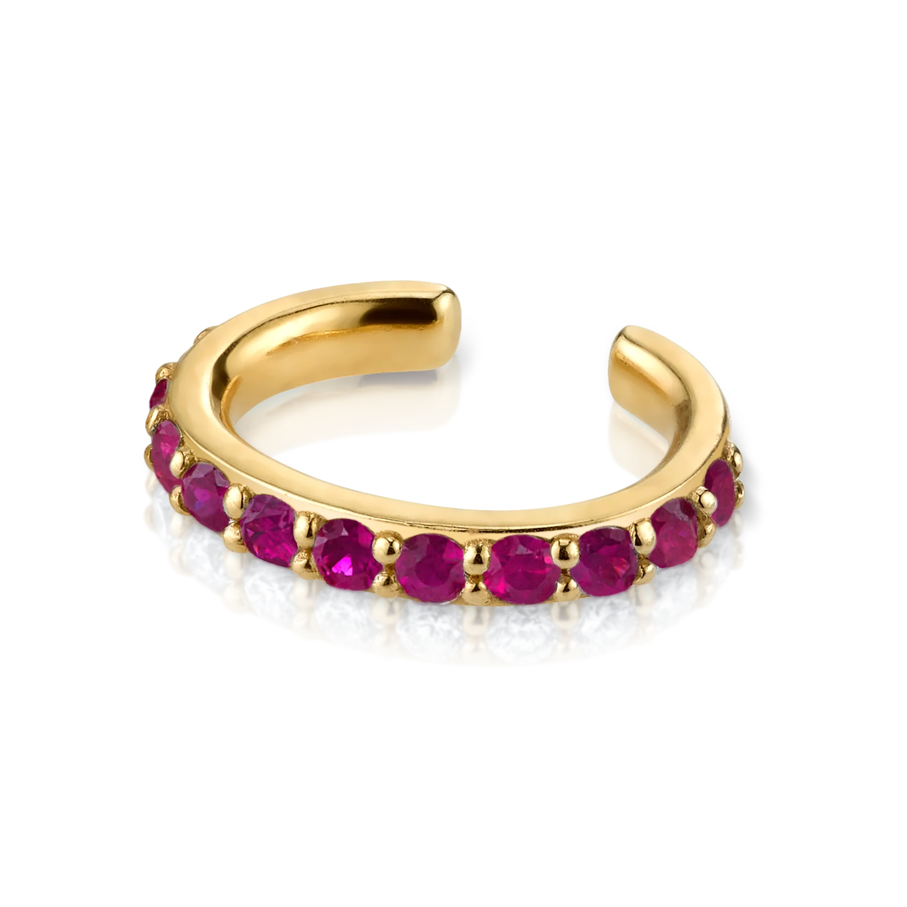 Perfect Ear Cuff - Ruby / 14k Yellow Gold