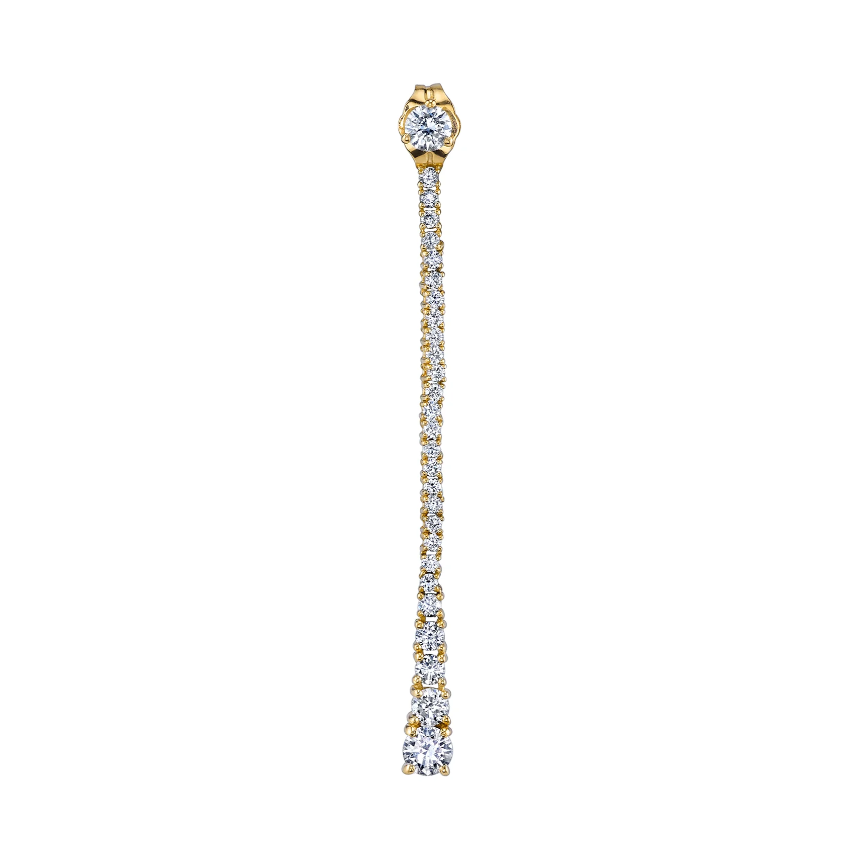 Dew Drop Earring - White Diamond / 14k Yellow Gold