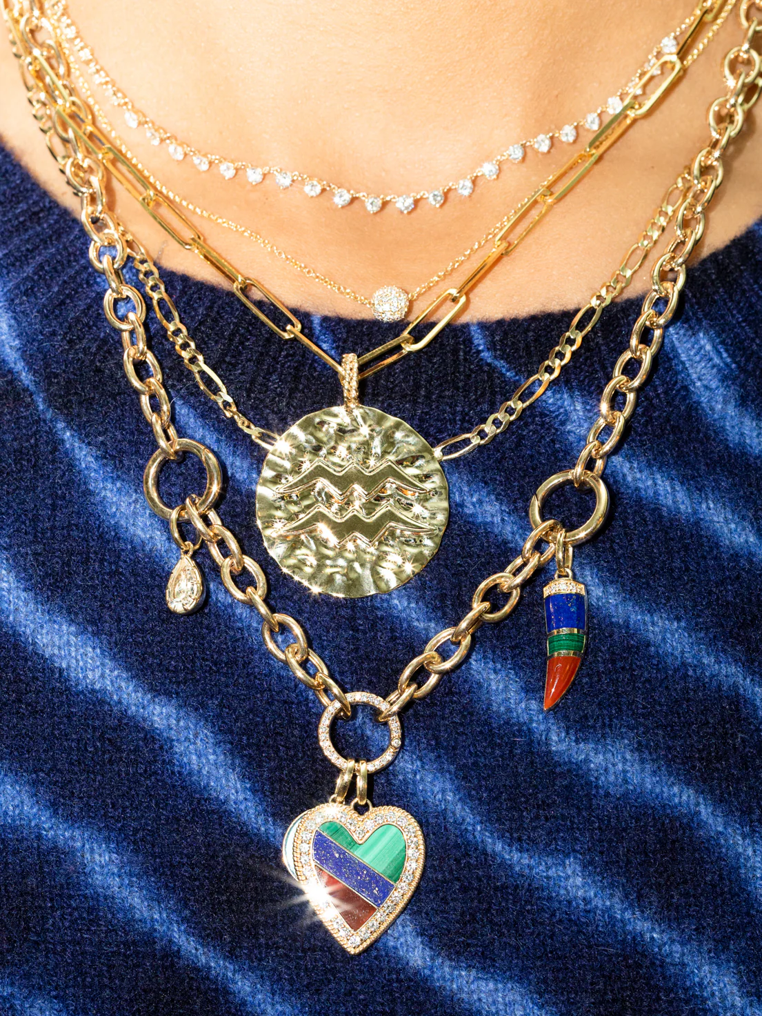 Zodiac Coin Pendant - 14k Yellow Gold