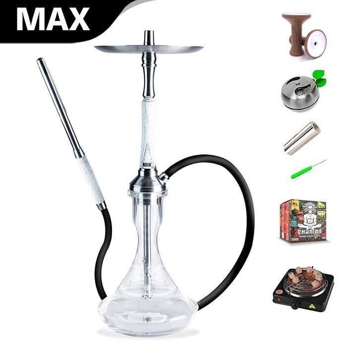 Ash Wood Atomic Hookah - Noir (White)