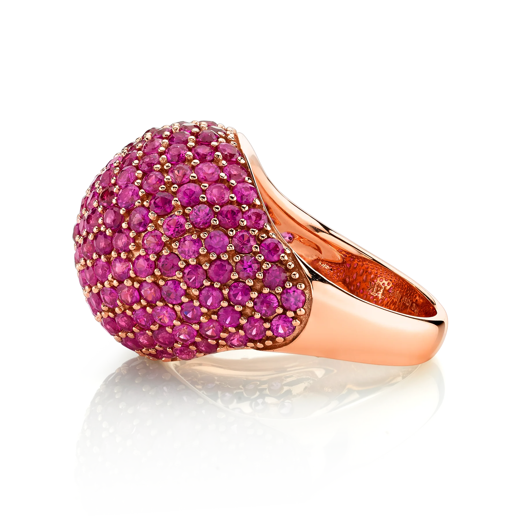 Bombe Ring - Ruby / 14k Rose Gold