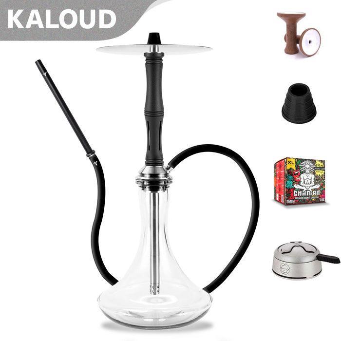 Aeon Vyro Versa Steel Sleeve Hookah Set - V4 Black