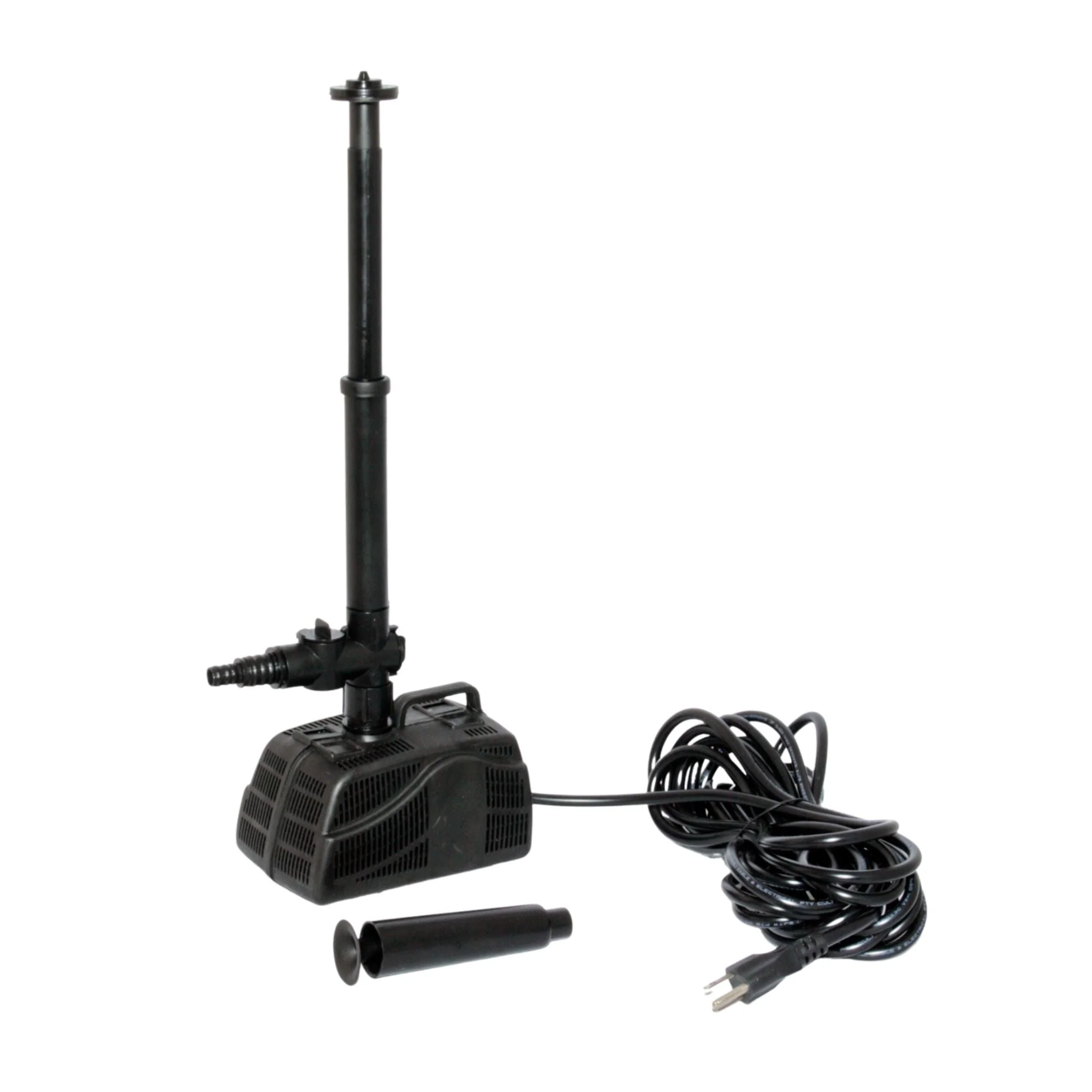 Koolscapes 340 GPH Filter-Free Pond Pump with Water Bell and Double Daisy Fountain Nozzles, Submersible Pump Kit for Garden Water Feature, Backyard Koi Ponds, Hydroponics, Aquaponics, Fish Tank