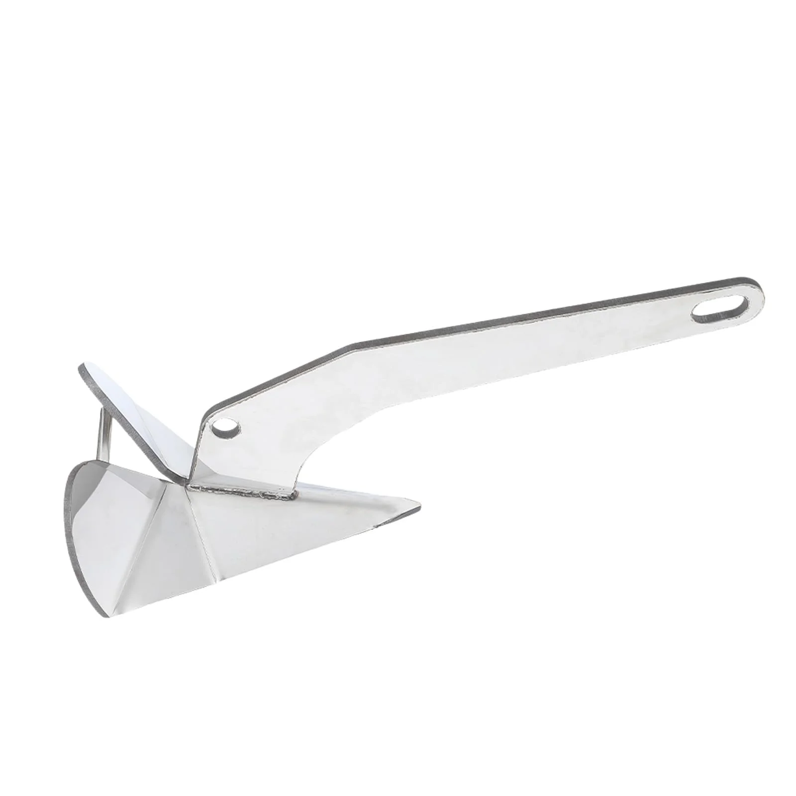 Garvee 17lbs Triangle Boat Anchor, 316 Stainless Steel Delta-Style Anchor, Heavy Duty Wing Style Triangular Anchor, Boats from 22'-38'
