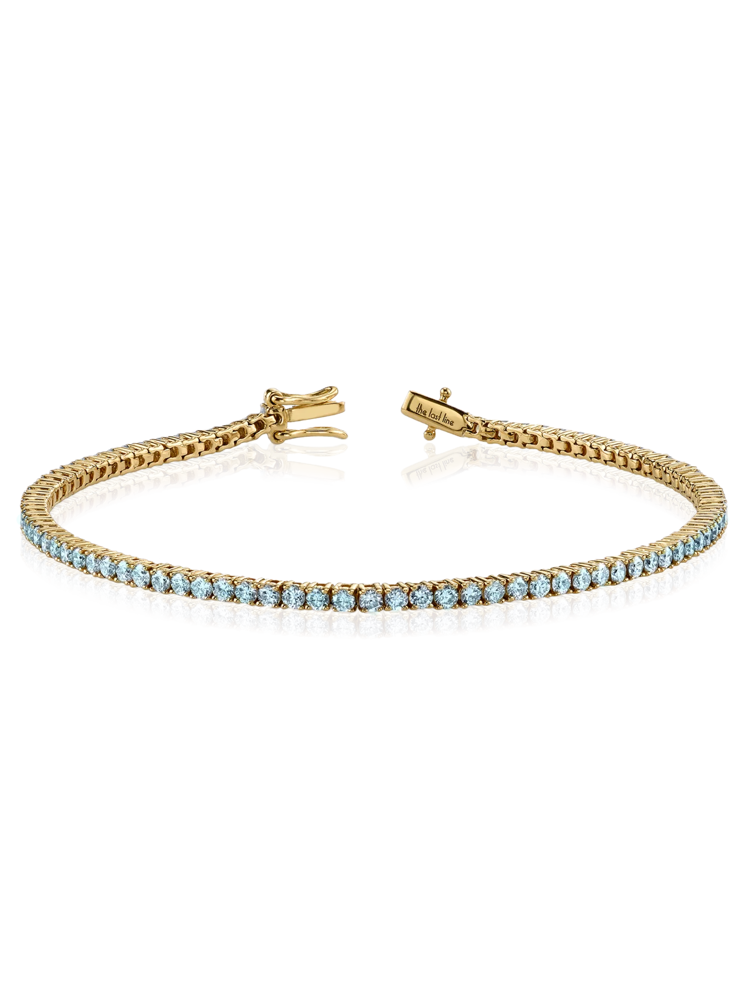 The Perfect Tennis Bracelet - Aquamarine / 14k Yellow Gold