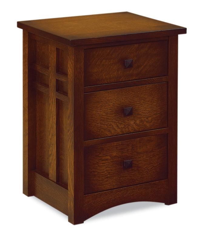 Amish Kascade Three Drawer Nightstand