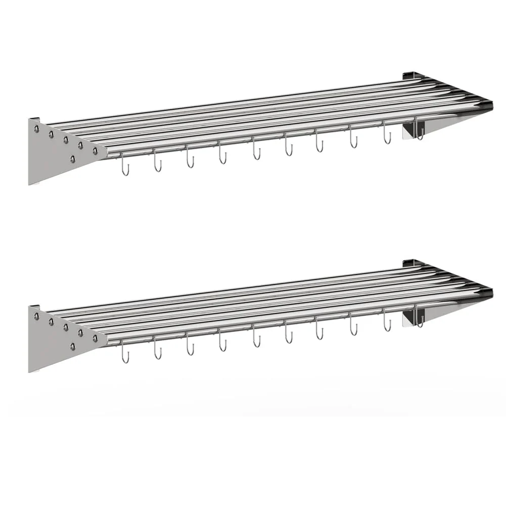 Garvee 2 Pack Stainless Steel Hanging Rack for Kitchen Storage and Organization, [NSF Certified] 12