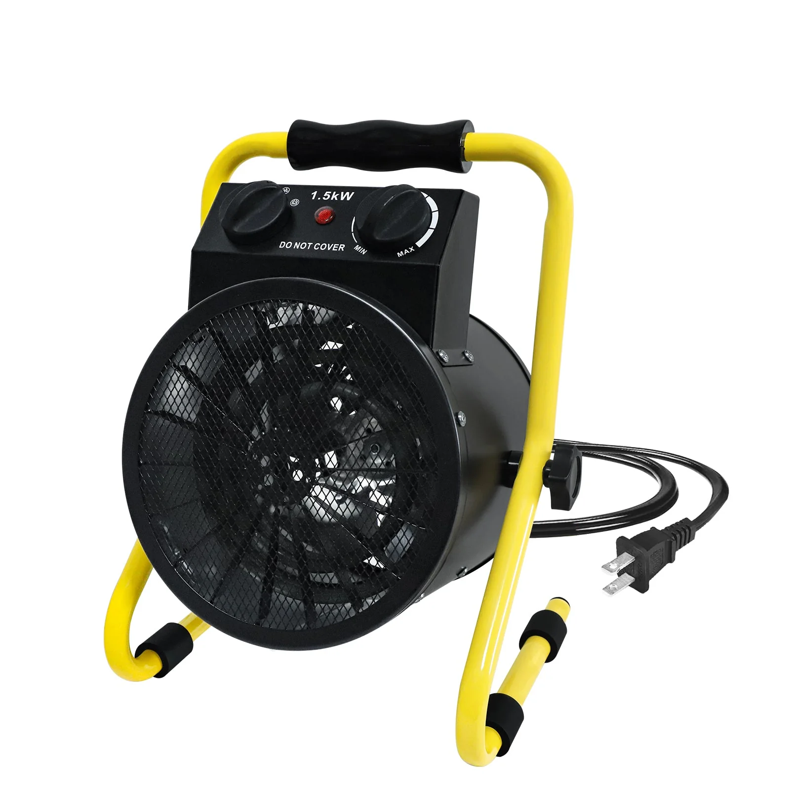 1500W Greenhouse Heater, 1/2 Pack, Black